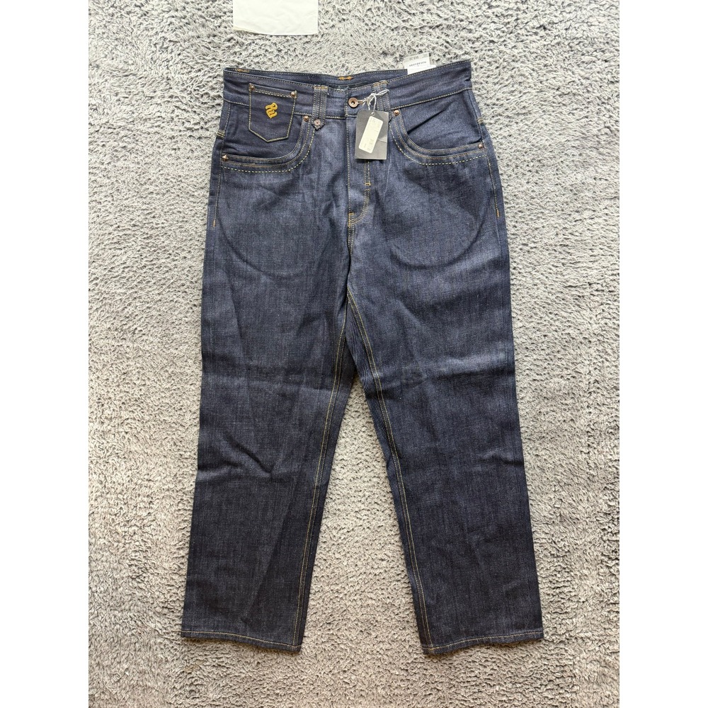 NWT Rocawear Original Fit Straight Leg Denim Jeans Raw Indigo Mens Size 34